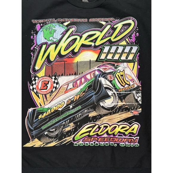 Eldorado Speedway Sweater Mens Large World 100 Ohio Sweatshirt Pullover Racecar - Picture 6 of 8